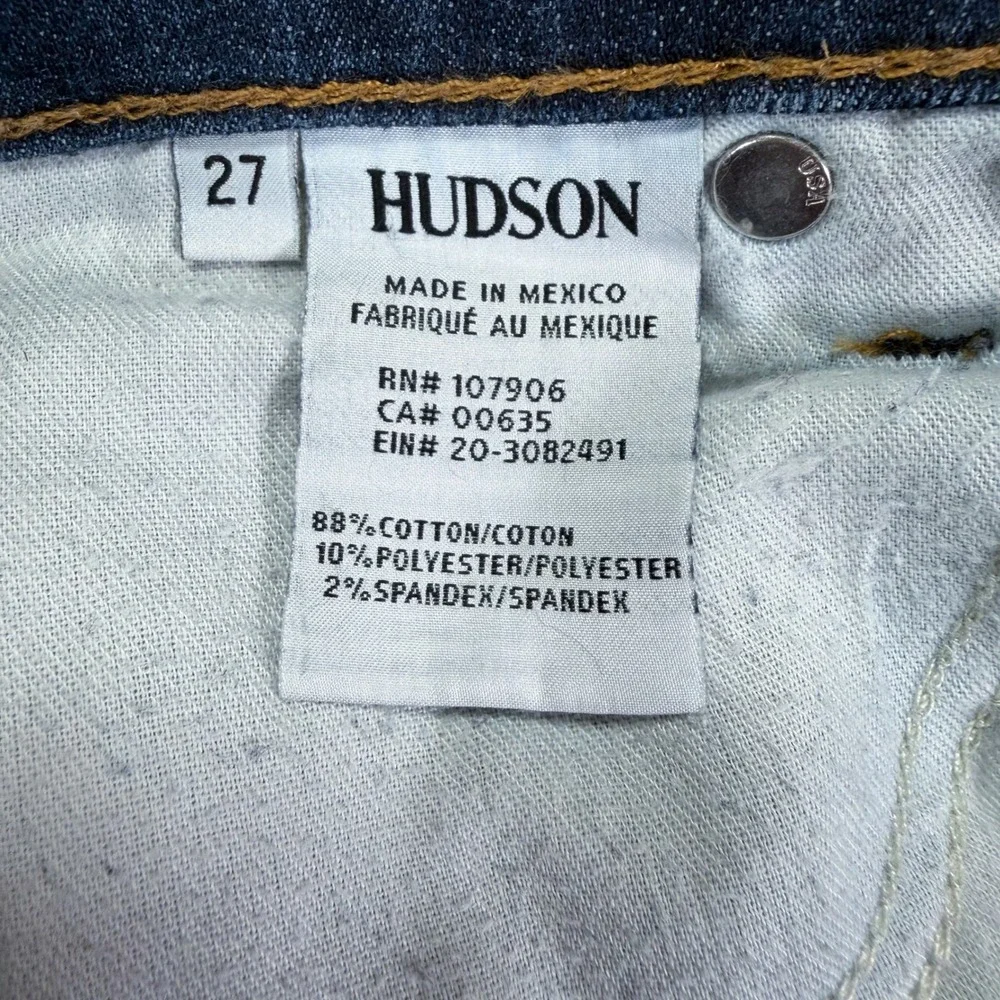Hudson Skinny Jeans Womens 27 Good Dark‎ Wash Stretch Denim Low Rise Five Pocket